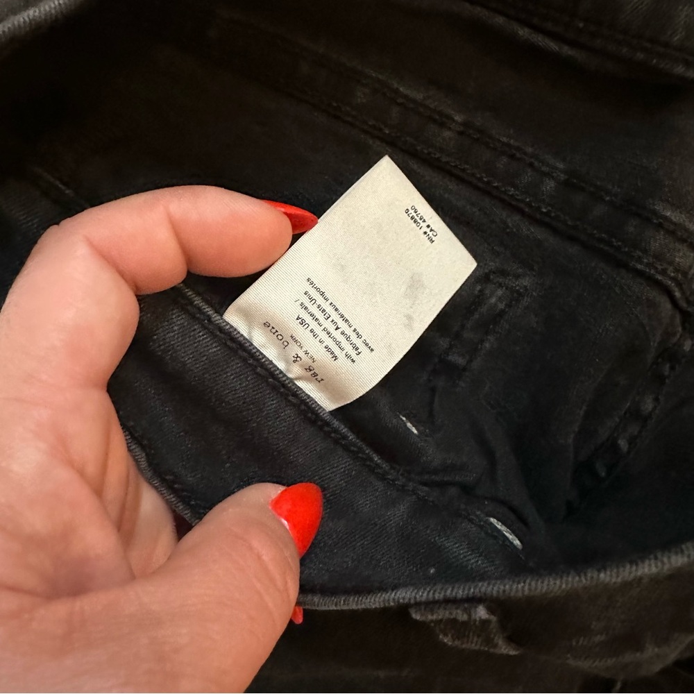 Rag & Bone Black Ankle Skinny Jeans - Picture 7 of 8